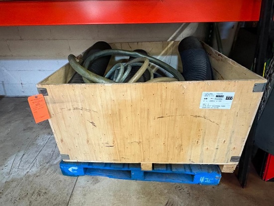 WOODEN CRATE WITH 9 1/4" DRAINAGE HOSE