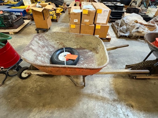 HAUL MASTER 4.80/ 4.00 - 8 CART TIRE AND WHEEL WITH WHEELBARROW