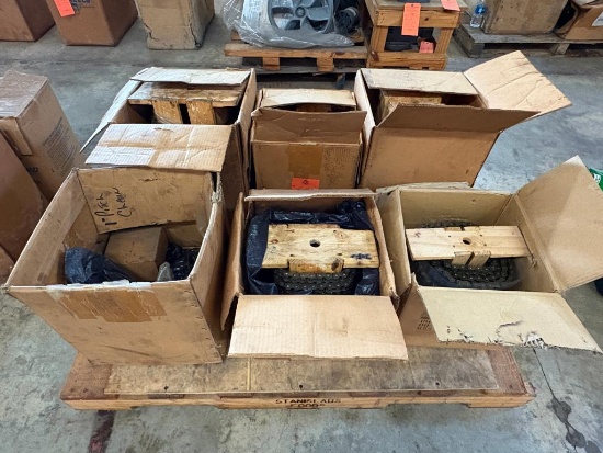 (2) BOXES OF CHAIN 65RX50+ PART NO. BH-7025 AND MISC BOX W/EXTRA LINKS & TOOL