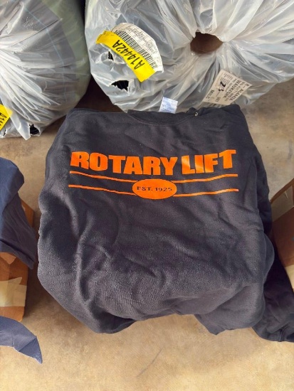 BLACK ROTARY LIFT SWEATSHIRTS, BLACK (1) LARGE, (2) X-LARGE, (1) 3XL