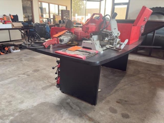 BLACK CONFERENCE TABLE - 43 1/2" X 95 3/4"
