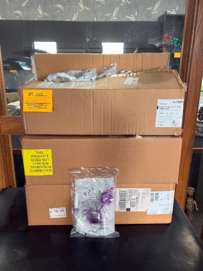 (3) BOXES OF MCKESSON ENTERAL FEEDING GRAVITY LARE BORE APPROX 30 + CASE