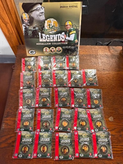 "50 LAMBEAU FIELD LEGENDS" MEDALLION COLLECTION, GO PACK GO !