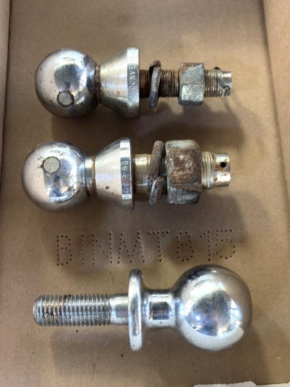 (3) HITCH BALLS : (2) 1 7/8" - 2,000# CAP AND (1) 2" - 3,500# CAP