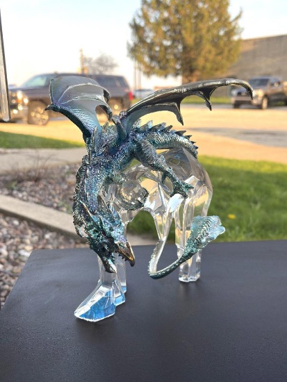 MICHAEL WHELAN FRANKLIN MINT DRAGON STATUE "LORD OF THE ICY REALM"