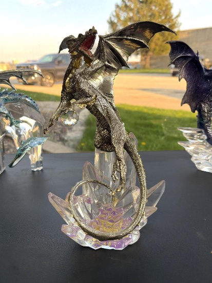 MICHAEL WHELAN FRANKLIN MINT DRAGON STATUE "GUARDIAN OF TREASURE"