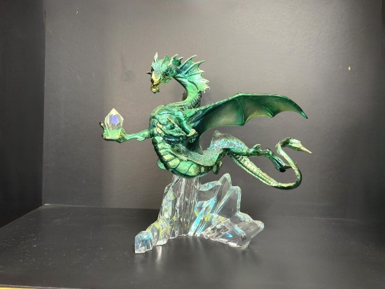 MICHAEL WHELAN FRANKLIN MINT DRAGON STATUE "GUARDIAN OF THE RAGING WATER"