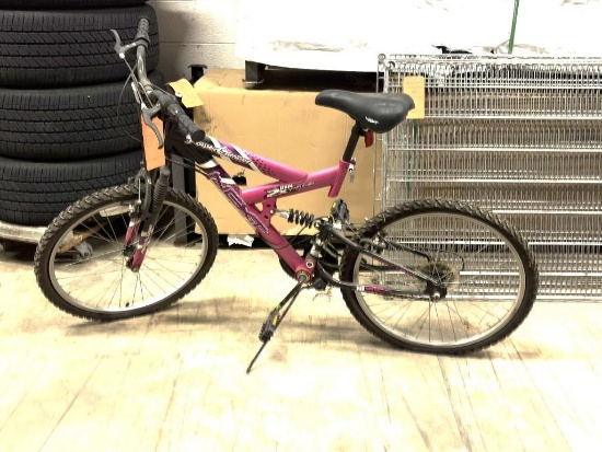 NEXT POWER CLIMBER BIKE, W/2X DUAL SUSPENSION, 18-SPEED, PINK/BLACK/WHITE