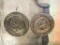 (2) VINTAGE BRASS RELIEF REPOUSSE DECORATIVE WALL PLATES WITH TAVERN SCENE 14 3/8