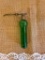 OLD VINTAGE GREEN BOTTLE VAPORIZER ANESTHESIA MEDICAL BOTTLE 6 1/2