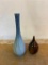 VINTAGE ONION VASE BLUE/WHITE 9 3/4