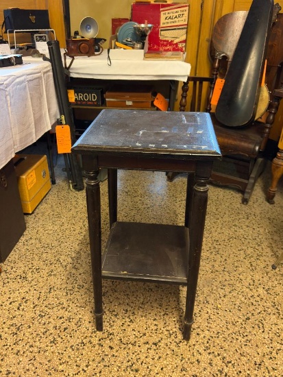 VINTAGE TABLE, 14" X 14" X 27 1/4"H