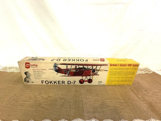 VINTAGE STERLING MODELS GERMANY'S GREATEST WWI FIGHTER AIRPLANE, FOKKER D-7,