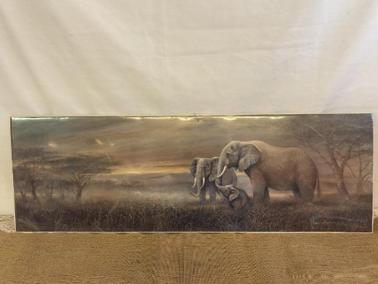 SWEET ELEPHANT SAFARI PRINT BY RUANE MANNING 12" X 36"