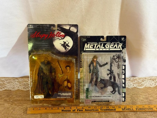 (1) METAL GEAR ACTION FIGURE AND (1) SLEEPY HOLLOW "THE HEADLESS HORSEMAN"