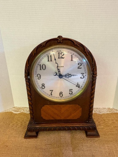 1940's CIRCA BULOVA ELECTRIC MANTLE CLOCK 13" TALL