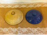 (2) MISC VINTAGE LIDS, BLUE 9