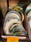 BOX W/ASSORTED SAUCERS, SALAD PLATES, BOWLS ETC