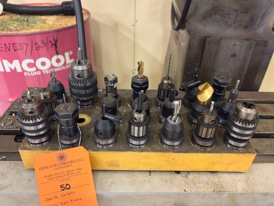 (20) PIECE COLLETS, VARIOUS TYPES, 1/2 SCREW SET