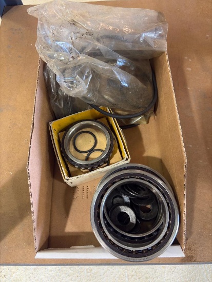 BOX WITH (4) HIGH SPEED BALL BEARING, 4-3/4" DIAMETER, ETC.