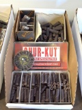 LOT WITH ABRASIVES, CARTRIDGE ROLLS, BLACK STONE FLAP WHEELS 1
