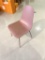 (2) DUSTY ROSE CONTEMPORARY MODERN CHAIRS, STYLE-SCANDINAVIAN, 34.5