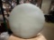 (2) GATHRE LIGHT GREY, FLOOR CUSHION CIRCLE, POLYURETHENE LEATHER, 39