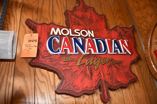MOLSON CANADIAN BEER SIGN, 34" X 32"