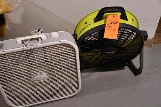 RYOBI AIR CANNON LITHIUM HYBRID 18V FAN & LASKO FAN