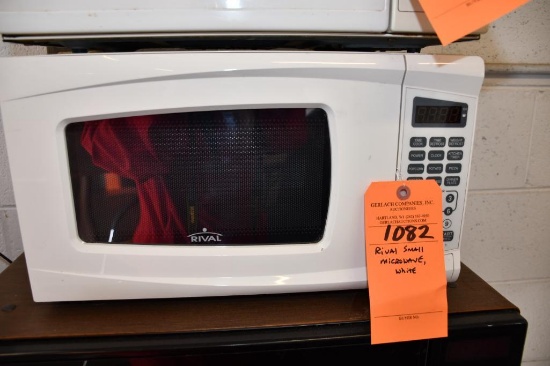 RIVAL SMALL MICROWAVE, WHITE