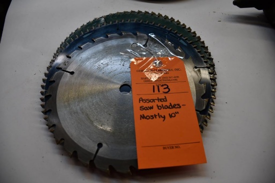 ASSORTED SAW BLADES, MOSTLY 10"