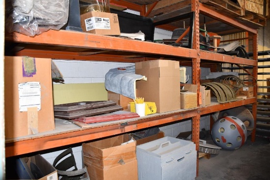 CONTENTS OF LOWER 3 SHELVES OF BOTH UNITS: MOLDS, FORMS, MISC.