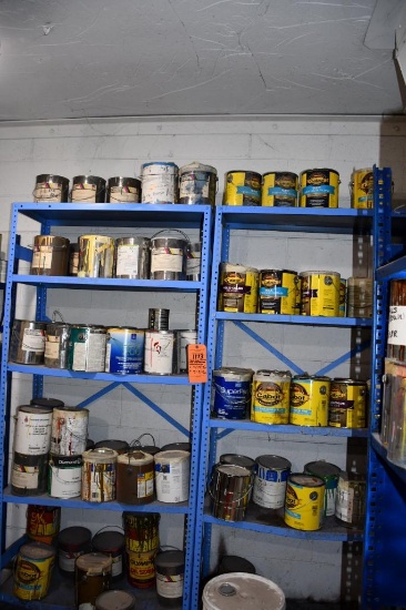 (4) BLUE METAL SHELVING UNITS, WITH WHATEVER CONTENTS WANTED, 2-72"H X 36"W X 18"D, 2-75"H X 36"W X