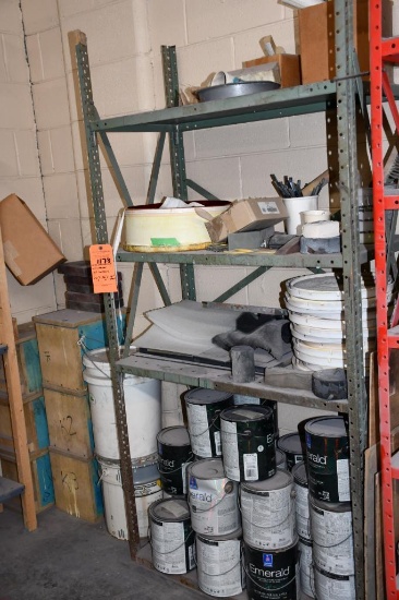 METAL SHELVING UNIT W/4 SHELVES, NO CONTENTS!, 72"H X 36"W X 18"D