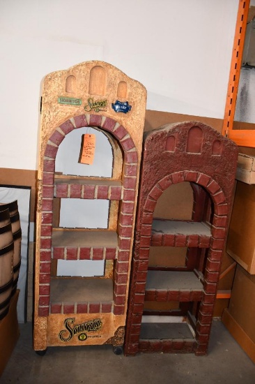 (2) URETHANE BRICK OVEN DISPLAYS, 1 ON CASTERS (SAUZA/HORNITO'S), 58" & 68"T