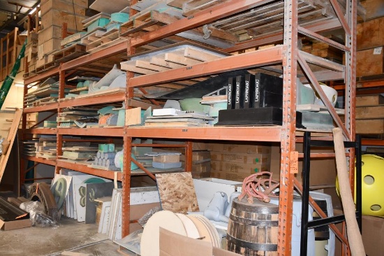 (3) SECTIONS OF ORANGE TEAR DROP PALLET RACKING, NO CONTENTS!, EACH SECTION 120"H X 96"W X 40"D