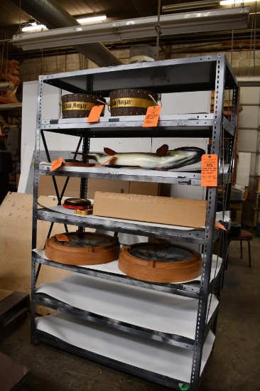 7 SHELF METAL STORAGE RACK, 3" CASTERS, NO CONTENTS, 78"H X 48"W X 24"D