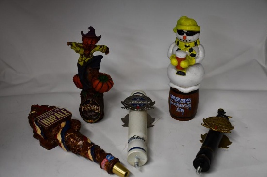 (5) TAP MARKERS: WINTERS ALE, JACKS PUMPKIN, AMERICAN HOP ALE, SM MICHELOB