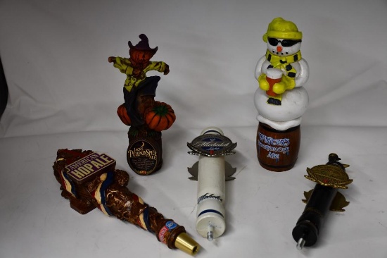 (5) TAP MARKERS: WINTERS ALE, JACKS PUMPKIN, AMERICAN HOP ALE, SM MICHELOB