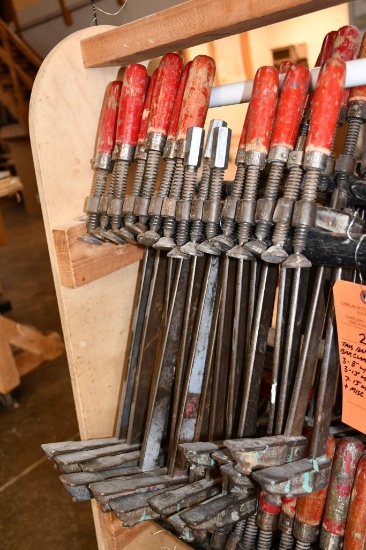 BAR CLAMPS ON THIS PIPE; (3) 8" WITH 3" THROATS, (3) 13" WITH 3" THROAT (7) 13" WITH 4" THROAT,