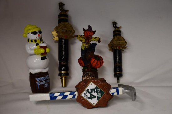 (5) TAP MARKERS: WINTER ALE, JACK PUMPKIN, LG MICHELOB LAGER, SM MICHELOB LAGER,