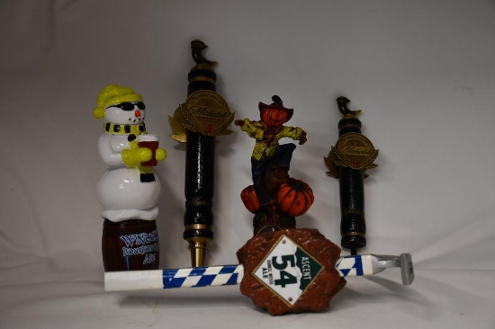 (5) TAP MARKERS: WINTER ALE, JACK PUMPKIN, LG MICHELOB LAGER, SM MICHELOB LAGER,