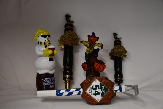 (5) TAP MARKERS: WINTER ALE, JACK PUMPKIN, LG MICHELOB LAGER, SM MICHELOB LAGER,