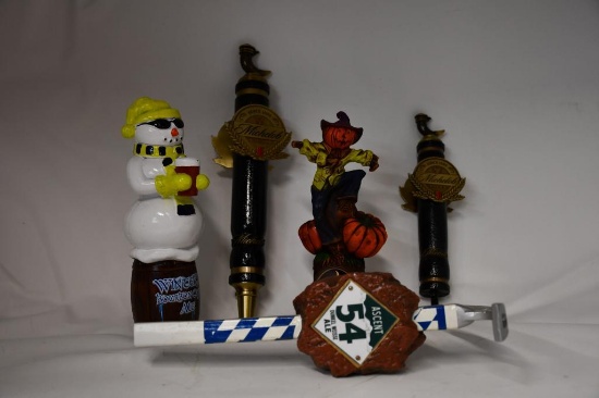 (5) TAP MARKERS: WINTER ALE, JACK PUMPKIN, LG MICHELOB LAGER, SM MICHELOB LAGER,