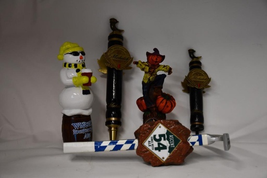 (5) TAP MARKERS: WINTER ALE, JACK PUMPKIN, LG MICHELOB LAGER, SM MICHELOB LAGER,