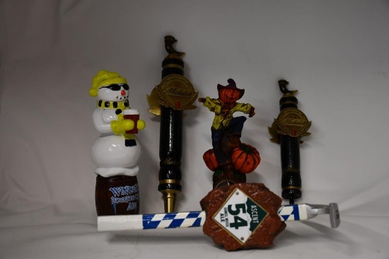 (5) TAP MARKERS: WINTER ALE, JACK PUMPKIN, LG MICHELOB LAGER, SM MICHELOB LAGER,