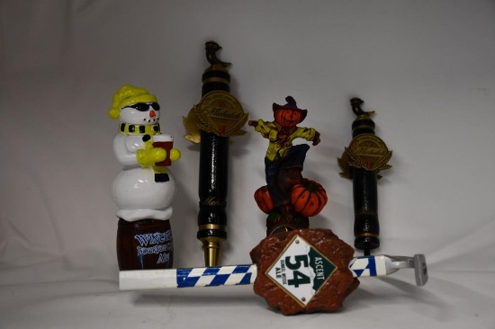 (5) TAP MARKERS: WINTER ALE, JACK PUMPKIN, LG MICHELOB LAGER, SM MICHELOB LAGER,