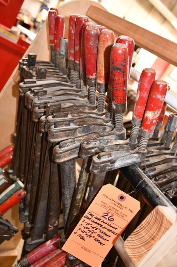 BAR CLAMPS ON THIS PIPE; (3) 8" WITH 3" THROATS, (3) 13" WITH 3" THROAT (7) 13" WITH 4" THROAT,