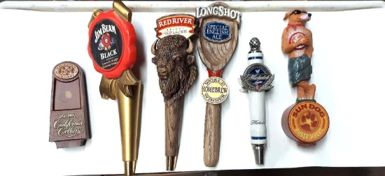 (6) TAP HANDLES: SUN DOG, MICHELOB LIGHT,