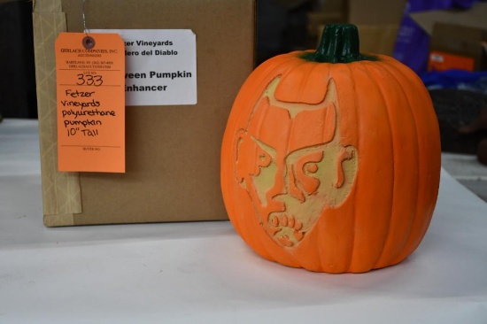 FETZER VINEYARDS POLYURETHANE PUMPKIN, 10" TALL